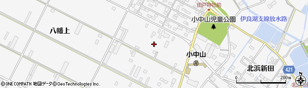愛知県田原市小中山町（八幡上）周辺の地図