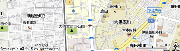岡山県岡山市北区大供本町周辺の地図