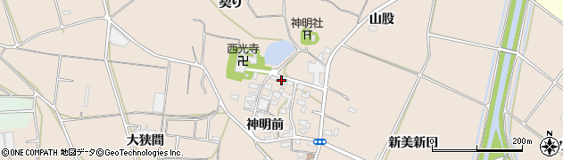 愛知県田原市西神戸町神明前79周辺の地図