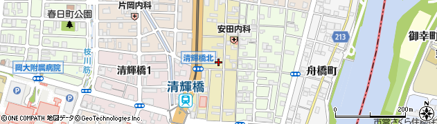 岡山県岡山市北区清輝本町周辺の地図