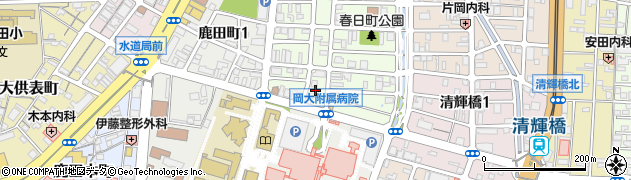 岡山県岡山市北区大学町3周辺の地図