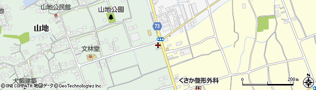 岡山県倉敷市山地51周辺の地図