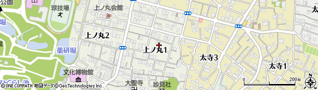 兵庫県明石市上ノ丸1丁目10周辺の地図
