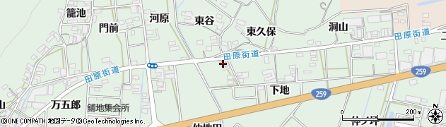 愛知県田原市大久保町下地26周辺の地図