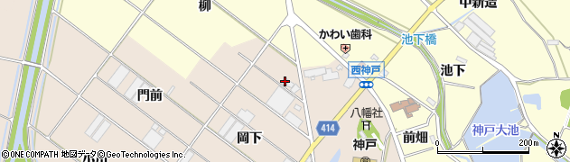 愛知県田原市西神戸町岡下174周辺の地図