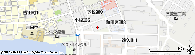 兵庫県神戸市兵庫区笠松通10丁目周辺の地図