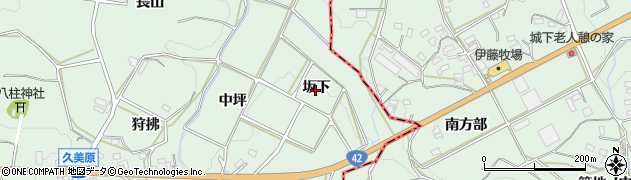 愛知県田原市六連町（坂下）周辺の地図
