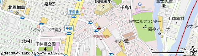 バーミヤン大正千島店周辺の地図