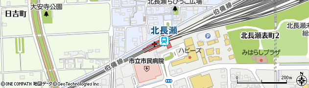 北長瀬駅周辺の地図