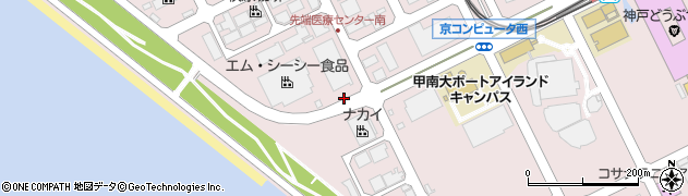 兵庫県神戸市中央区港島南町周辺の地図
