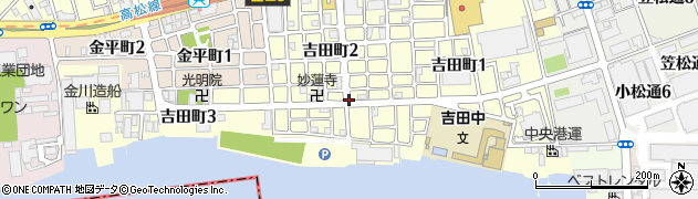 兵庫県神戸市兵庫区吉田町周辺の地図
