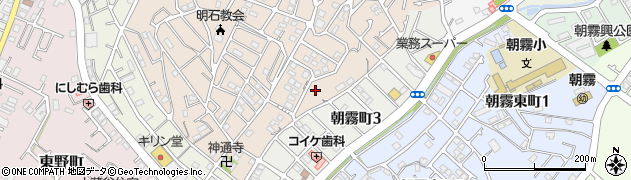兵庫県明石市東朝霧丘1周辺の地図