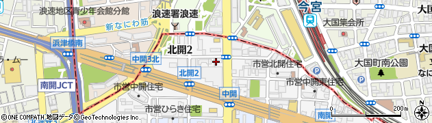 大阪府大阪市西成区北開周辺の地図