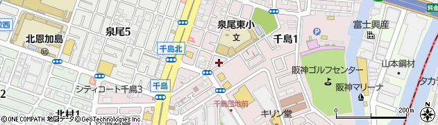 大阪府大阪市大正区千島1丁目21周辺の地図
