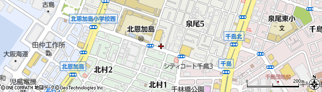 株式会社シルバークリーニング　泉尾５丁目店周辺の地図