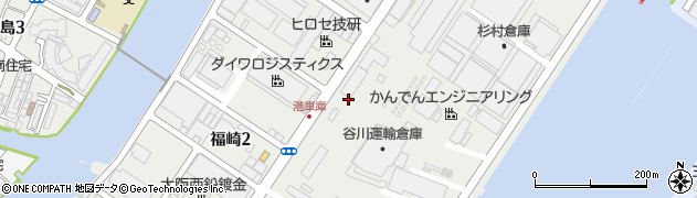 大阪府大阪市港区福崎周辺の地図