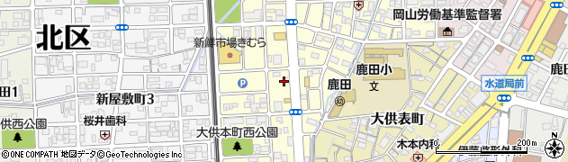 来来亭 岡山大供店周辺の地図