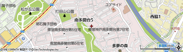 兵庫県神戸市垂水区南多聞台周辺の地図
