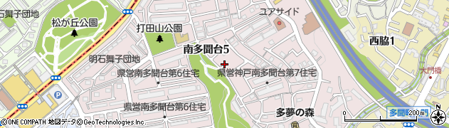 兵庫県神戸市垂水区南多聞台周辺の地図