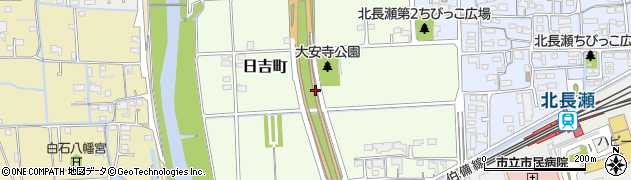 岡山県岡山市北区日吉町周辺の地図