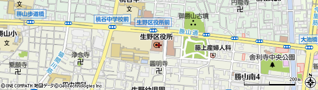 生野区役所　企画総務課選挙管理委員会周辺の地図