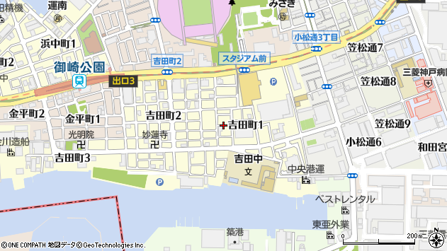 〒652-0872 兵庫県神戸市兵庫区吉田町の地図