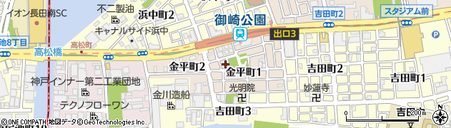 兵庫県神戸市兵庫区金平町周辺の地図
