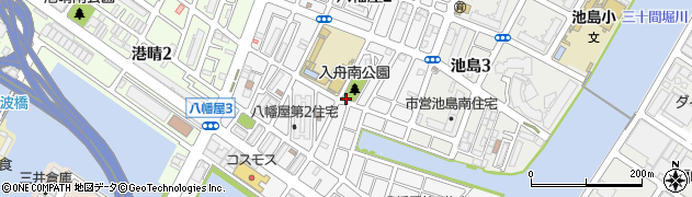 大阪府大阪市港区八幡屋周辺の地図