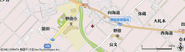 愛知県田原市野田町公文2周辺の地図