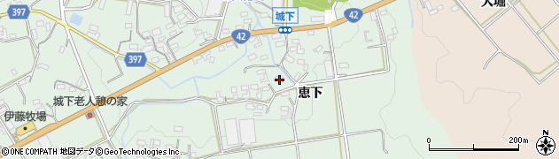 愛知県豊橋市城下町（恵下）周辺の地図