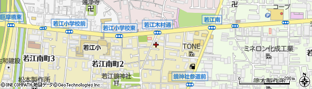 東大阪若江南郵便局 ＡＴＭ周辺の地図