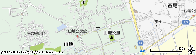 岡山県倉敷市山地232周辺の地図