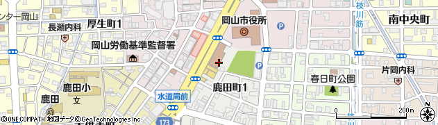 岡山市こころの健康センター周辺の地図