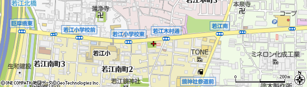 若江公園周辺の地図