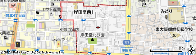 大阪府東大阪市岸田堂西周辺の地図