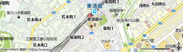 兵庫県神戸市須磨区堀池町周辺の地図