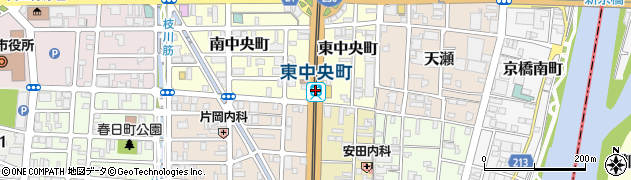 東中央町駅周辺の地図