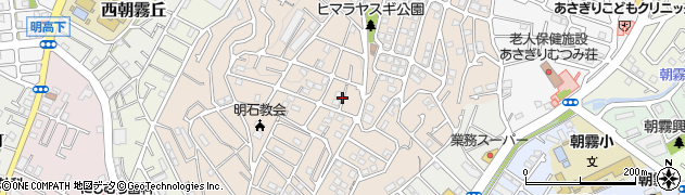 兵庫県明石市東朝霧丘13周辺の地図