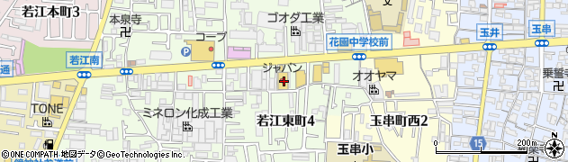 株式会社ジャパン　若江店周辺の地図