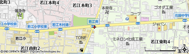 若江南周辺の地図