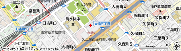 マルハチ新長田店周辺の地図