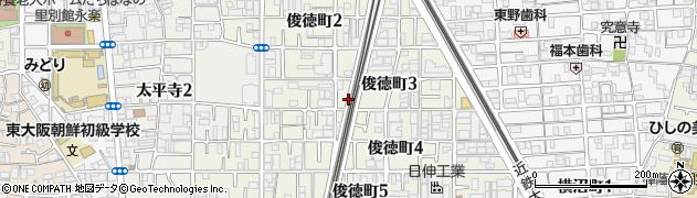大阪府東大阪市俊徳町周辺の地図