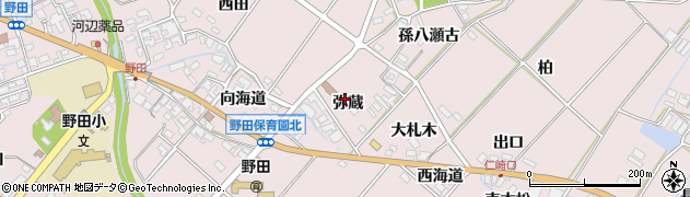 愛知県田原市野田町弥蔵周辺の地図