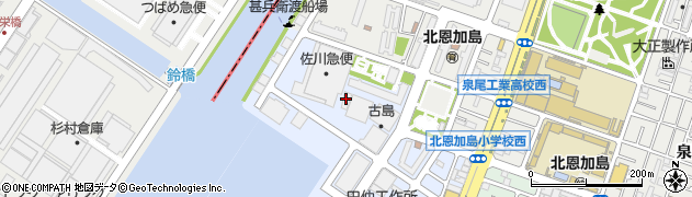 佐川急便株式会社　西大阪営業所周辺の地図