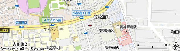 兵庫県神戸市兵庫区小松通周辺の地図