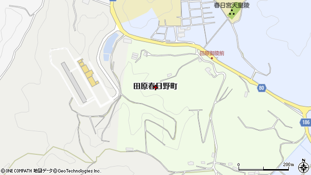 〒630-2167 奈良県奈良市田原春日野町の地図