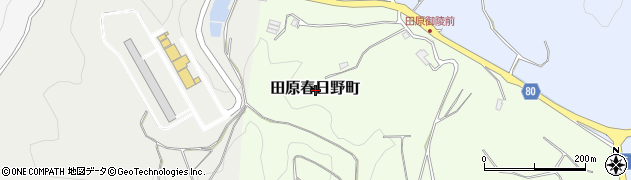 奈良県奈良市田原春日野町周辺の地図
