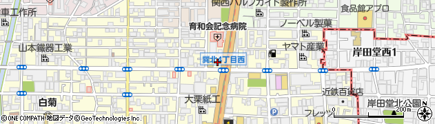 パラカローソン・ツタヤ巽北三丁目駐車場周辺の地図