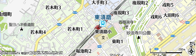 東須磨駅周辺の地図