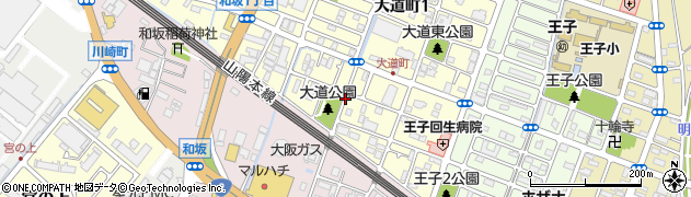 兵庫県明石市大道町2丁目周辺の地図